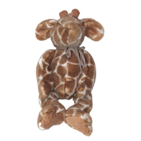Russ Berrie Godfrey Giraffe Brown Tan Stuffed Plush BeanBag Toy 14" - Picture 2 of 8